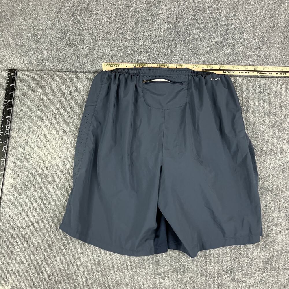 Nike Dri-FIT Shorts Mens XL Navy Blue Athletic Training Running Gym Lightweight - Picture 7 of 9